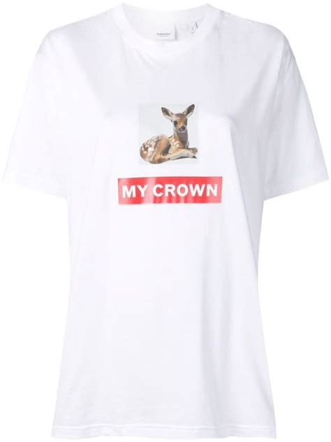 burberry my crown t shirt|Burberry NEW Logo My Crown Bambi Deer Montage Print T.